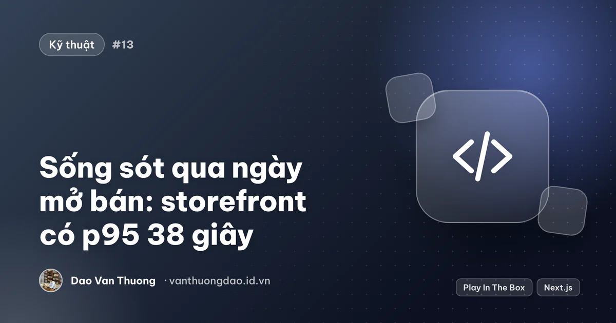 Ảnh bìa: storefront Next.js vượt qua đợt traffic ngày mở bán trên AWS ECS